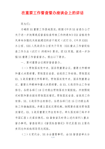 在重要工作督查督办座谈会上的讲话