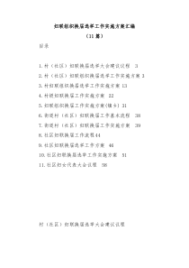 11篇妇联组织换届选举工作实施方案汇编