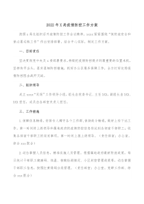 20XX年X局疫情防控工作方案