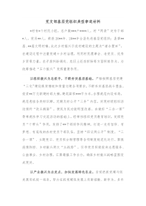 党支部基层党组织典型事迹材料