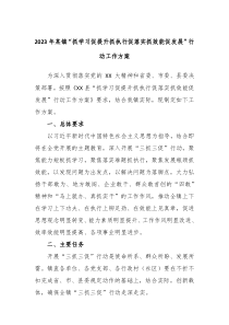 20XX年某镇抓学习促提升抓执行促落实抓效能促发展行动工作方案