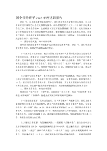 国企领导班子2025年度述职报告