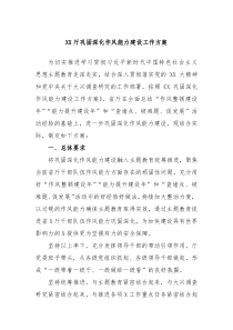 XX厅巩固深化作风能力建设工作方案