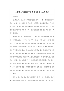 县委书记在20XX年干部谈心谈话会上的讲话