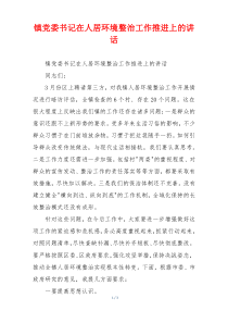 镇党委书记在人居环境整治工作推进上的讲话