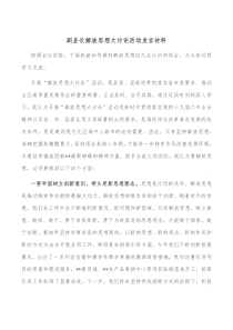 副县长解放思想大讨论活动发言材料