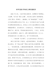 在市文旅工作会议上的交流发言