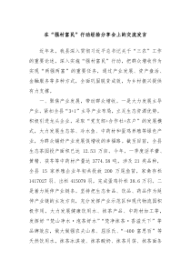 在强村富民行动经验分享会上的交流发言