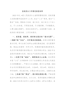 县政府办工作情况典型材料