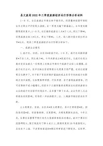 县文旅局20XX年三季度旅游经济运行形势分析材料