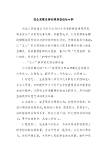 国企党建品牌创建典型经验材料