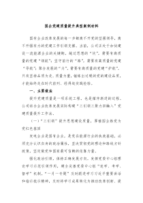 国企党建质量提升典型案例材料