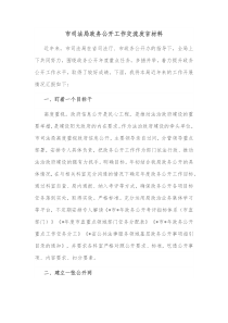 市司法局政务公开工作交流发言材料