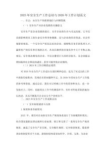 2025年安全生产工作总结与2026年工作计划范文(资料)