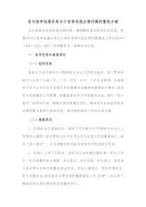 县行政审批服务局关于省委巡视反馈问题的整改方案