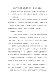 XXXX年第三季度基层党建工作督查情况报告(资料)