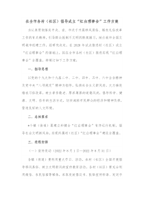 在全市各村社区倡导成立红白理事会工作方案