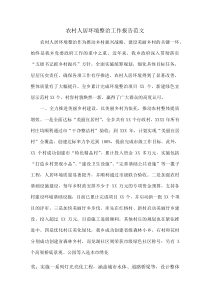 农村人居环境整治工作报告范文(资料)