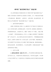 建市级基层党建示范点实施方案