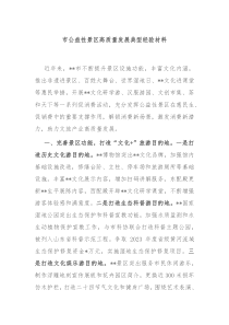 市公益性景区高质量发展典型经验材料