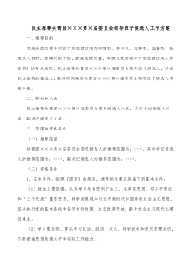 民主推荐共青团第届委员会领导班子候选人工作方案