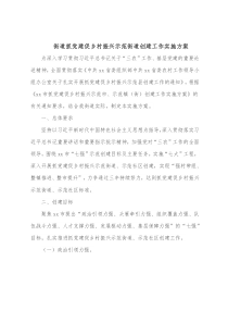 街道抓党建促乡村振兴示范街道创建工作实施方案