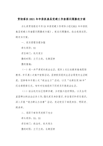 贯彻落实20XX年市委抓基层党建工作查摆问题整改方案