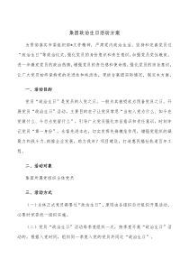 集团政治生日活动方案