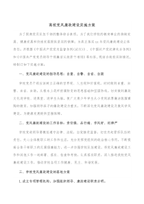 高校党风廉政建设实施方案