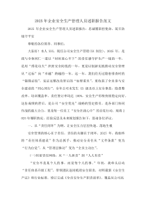 (整理)2025年企业安全生产管理人员述职报告范文