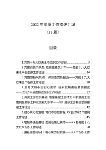 11篇20XX年组织工作综述汇编