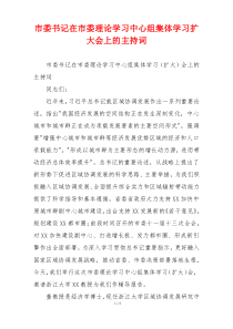 市委书记在市委理论学习中心组集体学习扩大会上的主持词