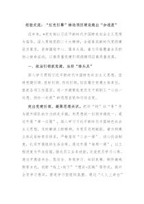 经验交流红色引擎推动项目建设跑出加速度