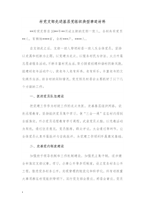 村党支部先进基层党组织典型事迹材料