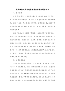 某乡镇打造乡村避暑康养旅游案例经验材料