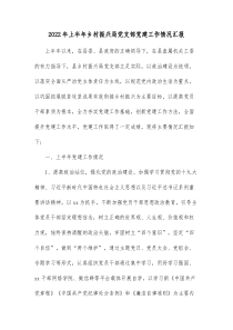 20XX年上半年乡村振兴局党支部党建工作情况汇报