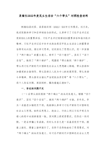 某镇长20XX年度民主生活会六个带头对照检查材料