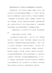 (整理)第四季度安全生产大检查与专项督查整改工作总结范文