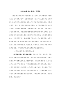 20XX年度全乡组织工作要点