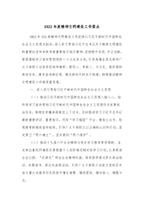 20XX年度精神文明建设工作要点