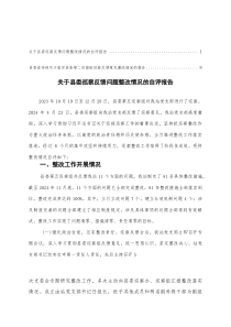 2025年关于县委巡察反馈问题整改情况的自评报告