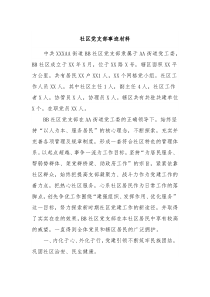 社区党支部事迹材料