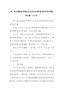第二批主题教育专题民主生活会对照检查材料具体问题实例汇编112条