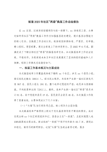 街道、村支部委员会关于2025年村社区“两委”换届准备工作的情况报告