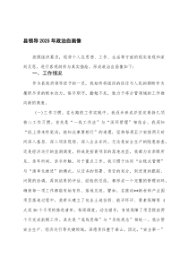 领导干部、县领导2025年政治自画像 2篇