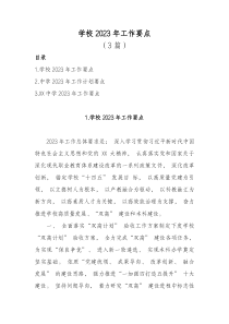 3篇学校20XX年工作要点