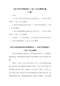 4篇20XX年学习贯彻党的二十届二中全会精神汇编