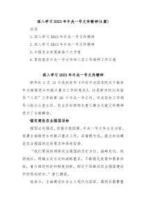 4篇深入学习20XX年中央一号文件精神