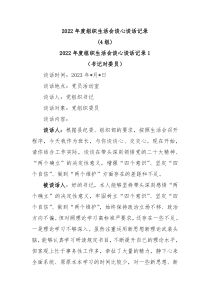 4组20XX年度组织生活会谈心谈话记录