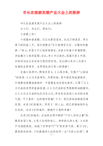 市长在旅游发展产业大会上的致辞